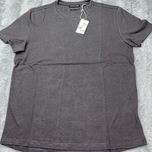 Stitch Note Charcoal Crew Neck Knit Shirt small